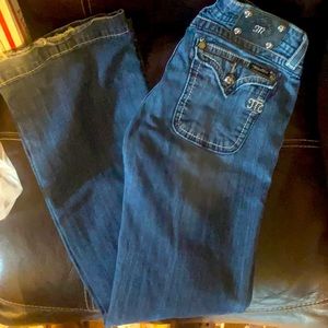 Miss Me wide leg denim jean trousers 31